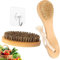 Cepillo para Limpiar Patatas 2 Piezas Cepillo Fregar Platos Cepillo de Verduras Cepillo de Cocina Mango Ergonómico para Limpiar Verduras, Frutas y Utensilios de Cocina