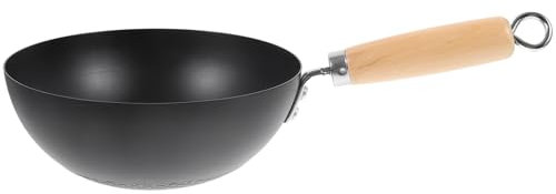 GRIRIW Poêle Japonaise Antiadhésive 1 Personne Wok Cuisine 20 CM Acier Inoxydable Résistante Chaleur Cuisine