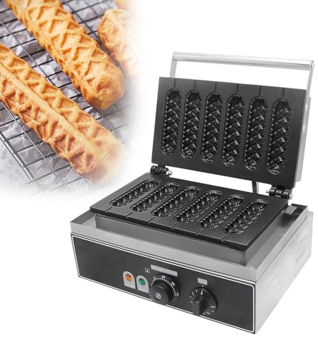Machine À Rouler Les Hot-dogs 1550 W, Fabricant De Hot-dogs Professionnels, Contrôle De Température De 50 À 300 °C, Revêtement Antiadhésif, 6 Pièces Fabriquées En 2 À 5 Minutes