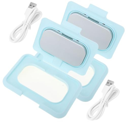 TOPPERFUN Riscaldatore Portatile per Salviette Bagnate 2 Unitá in Abs Termostato per Cambio Pannolino