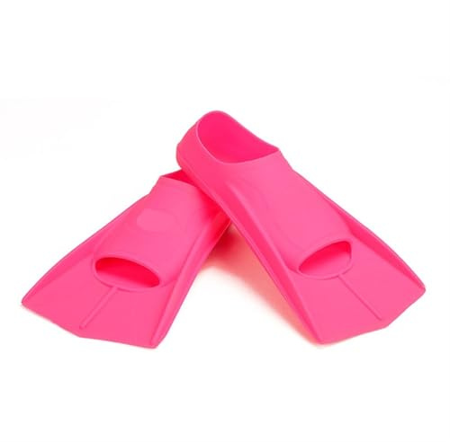 Unisex morbido elastico silicone corto pinne da sub antiscivolo immersioni snorkeling nuoto scarpe all'aperto spiaggia strumento di per il nuoto(Pink,XS)