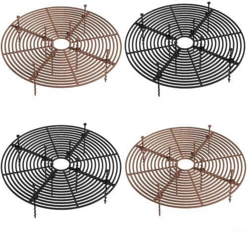 Juego de 4 rejillas para macetas con tamaño de 19/30 cm, barrera protectora para plantas contra mascotas, apta para diversos ambientes interiores y exteriores (B)