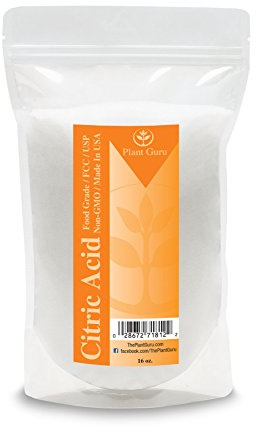 Citric Acid Powder 1 lb. 100% Pure Food Grade, Kosher, Non-GMO, for Cooking, Baking, Cleaning, Bath Bomb and Soap Making.