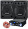 McGrey PA Komplettset DJ Anlage PowerDJ-2500 (System mit Partyboxen, Lautsprecher, 2X 800 Watt, Bluetooth-Endstufe, Verstärker, Lautsprecherkabel)