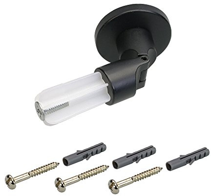 Liedeco Träger für Gardinenstangen Dachschräge ø 20 mm | 1 Stück | schwarz