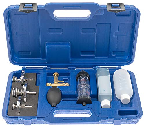 ASTA A-1025B CO2 Lecktester Zylinderkopfdichtung Dichtigkeits Prüfgerät Leckagetester mit 3 Bajonettanschlüssen inkl. Kunststoffkoffer