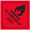 VSafety Warnschild mit Aufschrift „Flammable Gas“, quadratisch, 100 x 100 mm, selbstklebendes Vinyl