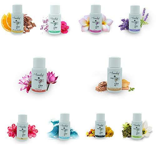 10er SET Parfüm für die Waschmaschine, Duft für die Waschmaschine, 20 ml, Wäscheduft, Wäscheparfüm