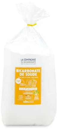 Bicarbonate de Soude Alimentaire Fin Sachet 3 kg - COMPAGNIE DU BICARBONATE | Idéal pour Nettoyage, Cuisine, Piscine Eau et Multi Usages, La Compagnie du bicarbonate, Certifié par ECOCERT