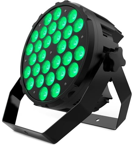 Audibax Dallas 300 - Faretto da discoteca a LED - Faretto professionale 300W - Dotato di 30 luci LED RGBW da 10W - Sincronizzazione con la musica - Modalità automatica - Connessione DMX a 4 o 8 canali