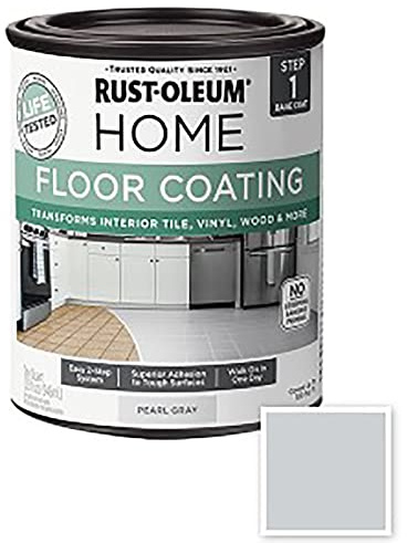 Rust-Oleum 358874 Pearl Gray Home Home Floor Coating Premix Base Coat, 1 Qt