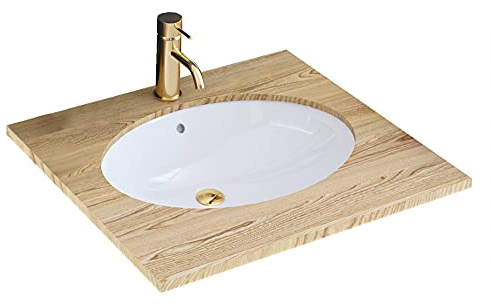 Rea LAVABO DA INCASSO NEL BIANCO Lavabo Bagno 475 x 390 x 200 mm Ceramica (Bianco)