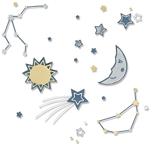 Sizzix Thinlits Stanzschablonen 12PK Nachtlicht von Jennifer Ogborn | 666021 | Kapitel 4 2022