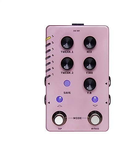 gitarreffekter Stereo Delay Pedal Inbyggd 14 Delay Effects Gitarrpedal