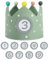 URAQT Corona Primer Cumpleaños con Fieltro Números Intercambiables del 0 al 9, Corona Cumpleaños 1 Año con Ajustable Aniversario Años o Meses, Decoracion de Fiesta, Tela-Verde