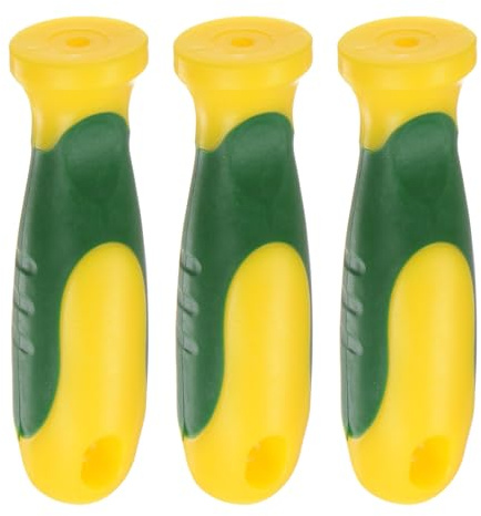 sourcing map 3pcs Rubber File Handle 3.27 Inch Round Hole Ergonomic Handles for Chainsaw File
