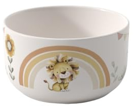 Villeroy & Boch - Boho kids Roar like a lion Bol para niños, Bol de porcelana en estilo boho, Bol hondo para vajilla infantil, Ø 12,5 cm, Aptos para lavavajillas, Aptos para microondas, Multicolor