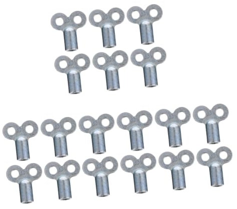 Gadpiparty 18pcs Chrome Radiator Bleeding Key Radiator Tail Key for Bleed Valve Socket for Heater Vent
