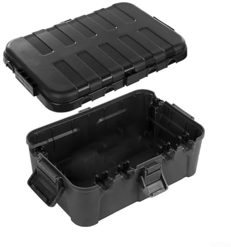Gbtdoface Kabel-Aufbewahrungsbox für den Außenbereich, wetterfeste Elektrobox, extra große Kabelbox, wasserdichte Kabelaufbewahrungsbox, Outdoor-Lösung, Organisation (schwarz)