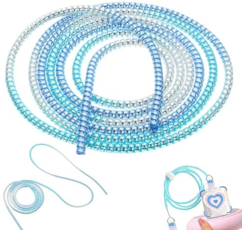 Flexible Spiral Cable Sleeve Protector, Charging Cord Saver, Shearable Flexible Cable Bundle, Suitable for PC, TV, Computer, Cell Phone, etc（140cm）