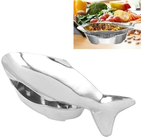 WEISHENG Fish Shaped Grilling Pan - Uniform Heating Aluminum Alloy Cast Iron Shrimp Grill Pan for Hotel, Restaurants, Banquets - Shrimp Pan, Cast Iron Pan, Cast Iron Muffin Pan, Grill Pan (L)