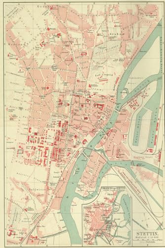 Szczecin Map Journal: Vintage Map Notebook