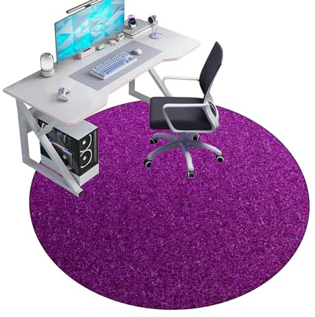 Bnehwogu Bodenschutzmatte für Hartböden und Teppich Gaming Bürostuhl Stuhlmatten bürostuhlunterlage rutschfestes Kratzfest Stuhl Unterlage Runden 140 cm Bodenmatte Chair Mat
