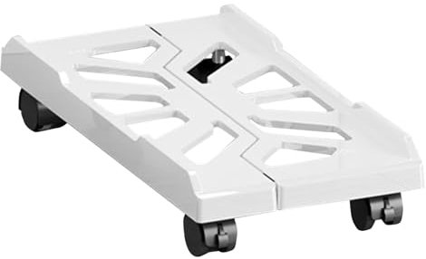 Gungtj Ruedas de soporte ventiladas para PC, soporte de CPU ajustable para escritorio, carrito de CPU con ruedas giratorias, estante móvil para PC con ruedas, soporte de suelo para computadora,