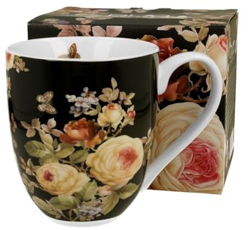 DUO FLOWERS CLASSIC XXL Becher 1000 ml WARDA New Bone China Porzellan