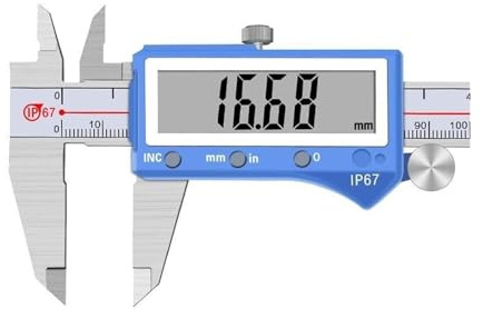 Calibri a corsoio, calibri digitali impermeabili e antiolio in acciaio inossidabile for la misurazione elettronica della profondità del gradino(Plastic shell 0 150mm)