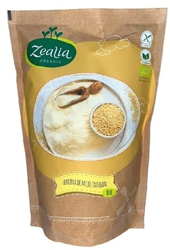 Harina de Mijo Integral Bio 500g | Sin Gluten y Ecológica | Apta para Veganos | Ideal para Panes, Repostería y Cocina Saludable