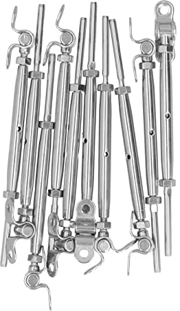 Câble Inox 3mm Railing Kit, Matériel Ajustable 3/16, Corde Acier Inoxydable - Tendeur de Câble, Résistant Corrosion, Pour Garde - Corps Escaliers et Balcons (3/16)