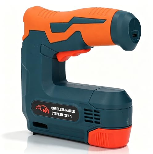 Sxhlseller Grapadora Eléctrica Inalámbrica Brad Nailer, Pistola de Clavos Portátil con Batería para Carpintería, Carga USB, Batería de Iones de Litio de 2000 MAh, para Reparación de Tapicería y