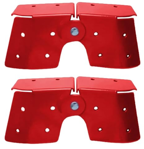 RoaQinFo 2 Pieces Loft Ladder Hinge Metal Reinforcement Kit Replacement Joint Ladder Rod Attachment Retractable Ladder Joint for Folding Ladder, Curved Hinge