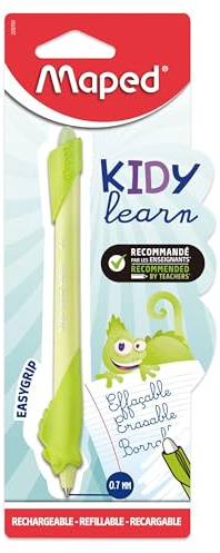 Maped - Kidy Learn Erasable Pen - Kids Chameleon Animal Pen with Built-in Eraser, Refillable and Ergonomic - School Supplies for Learning to Write