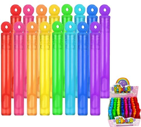 Mini tvålbubblor, set för barn, 2026, ny cyklonring, 48 ml tvålbubblor, vätska per tub, minibubblor leksak för barns födelsedag (16 st.)