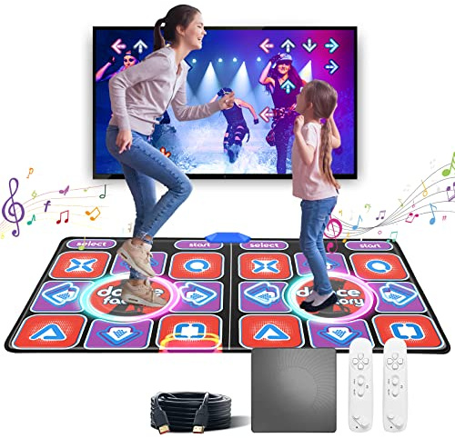 Tanzmatte füR Kinder und Erwachsene – 2026 Musikmatte mit 200 Spielen und 100 Songs; Rutschfeste Kabellose Tanzmatte für MäDchen/Jungen, Kabellosem 2,4-Ghz-EmpfäNger, Geschenk für MäDchen ab 8 Jahren
