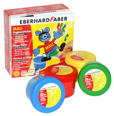 STAEDTLER 8814D Fingerfarbe Noris Club, Sortiert, Kunststoff-Töpfchen - 4 x 100 ml