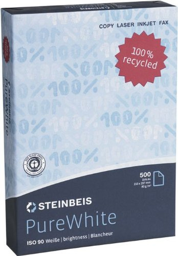 Papier Steinbeis pure white Recycling 500Blatt