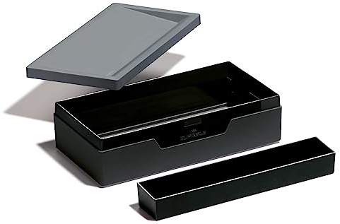 Durable Varicolor Smart Office Job Case, 1 Stück, anthrazit, 761258 | Mobile Utensilienbox für Büro & Homeoffice, 122 x 62 x 235 mm, mit Fächerschale & Anti-Rutsch-Pads