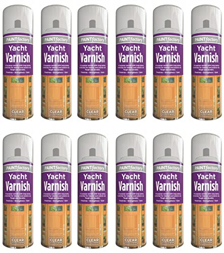 6 X 250ml Clear Yacht Varnish Spray Exterior Interior Waterproof All Purpose LNL