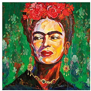 Ambiente Serviette Frau mit Blumenkranz Papier 33x33 cm Viertelmotiv