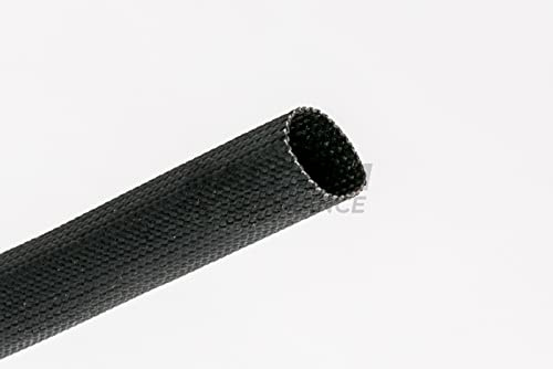 Balconi Performance - Gaine en tissu ignifuge anti-effilochage pour protection des câbles, noire, fabriquée en Italie, diamètre au choix (ID 8 mm)