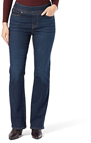 Levi Strauss Signature Gold Women's Totally Shaping Pull-On Bootcut Jeans High-Rise Stretch Denim (Also Available in Plus Size), Point Bonita 5d, 8 Regular