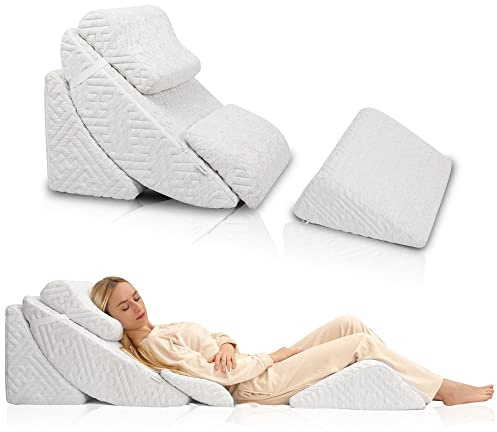 Betterhood Orthopädisches Bettkeilkissen-Set, verstellbarer Memory-Schaum, postoperativer Schaumstoff für Rücken-, Nacken- und Beinschmerzlinderung, Säurereflux, Schnarchen, Lesen, Schlafen, Sitzen