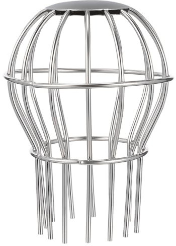 SEWOART Protector de Canalón de Acero Inoxidable, Antihojas 5.5X3.93X2.44In | Globo protector para bajantes de techo. Filtro de drenaje que mantiene el bloqueo de hojas,ramas y desechos.Fácil instalación