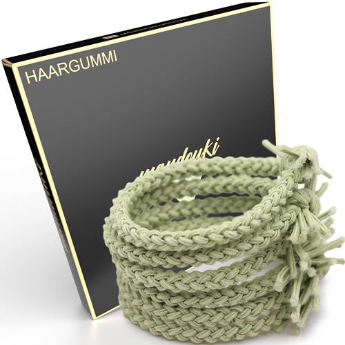 Mandouki® Haargummi (6 Stück) - Elegant geflochtene Haargummis: Ultimativer Halt und Strapazierfähigkeit für Damen und Mädchen