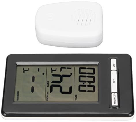 Igrometro Digitale, Termometro da Esterno per Interni con Sensore Wireless, Misuratore di umidità Portatile per Camera da Letto nel Seminterrato della Serra