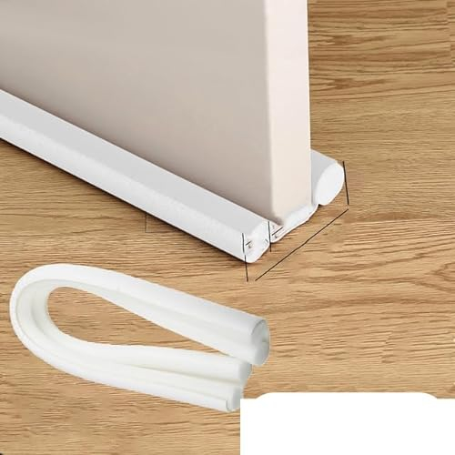 WEbjay Türdichtungsstreifen, schalldichter Türboden-Dichtungsstreifen, 93 x 10 cm, Wohnaccessoires, winddicht, schalldicht, staubdicht, Haus-Akustikschaum, Weiß