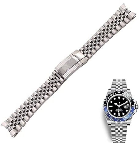 FFHAO 20 21mm Edelstahl Ersatz Armband Armband Jubilee Mit Austernverschluss Für Rolex GMT Master II DATE JUST